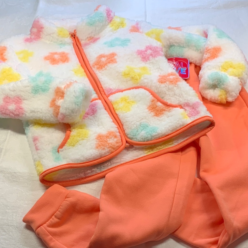 NWT Real Love Cozy Kids Fleece Matching Set  Sz 5/6